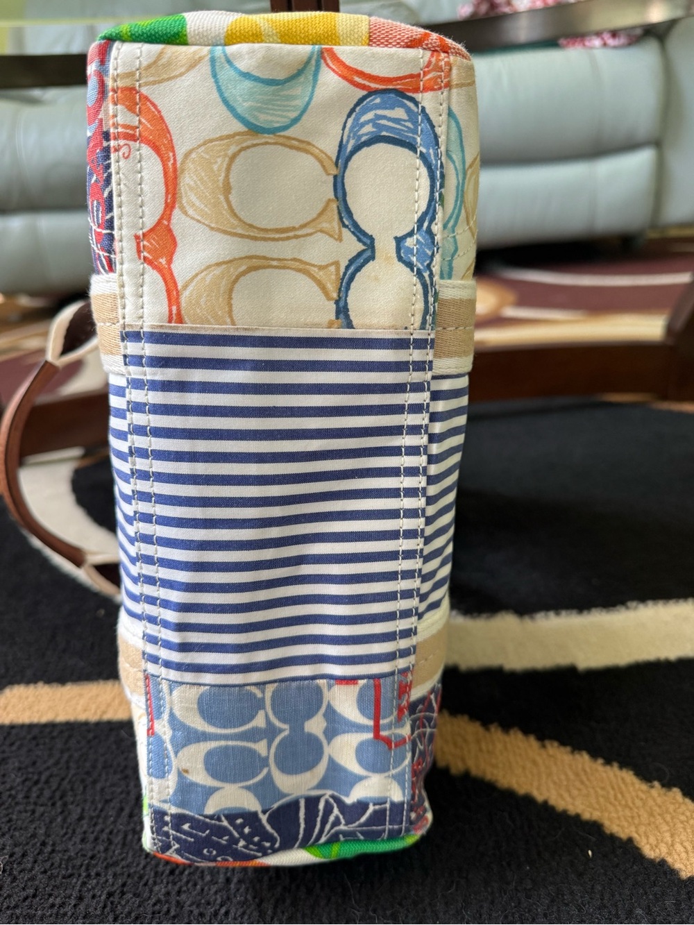 Coach Hampton Weekend Patchwork Tote Bag - Picture 3 of 12